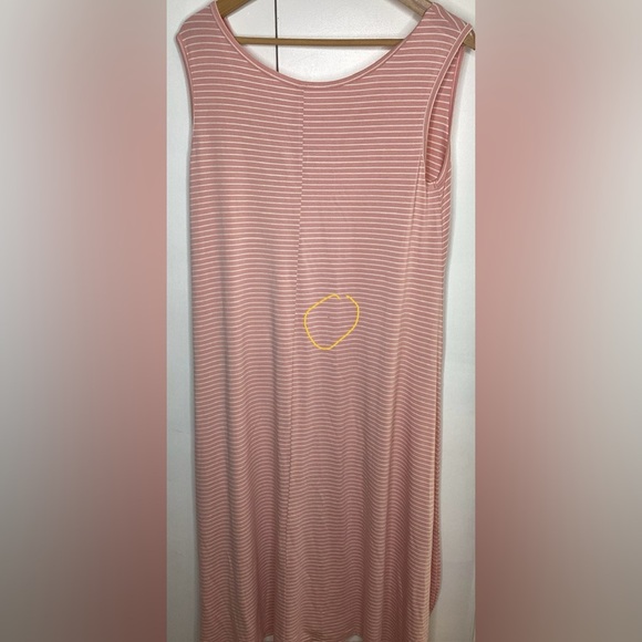 Gilmore Bamboo Pink And White Striped Tank Dress S/M New With Tags - Picture 14 of 15